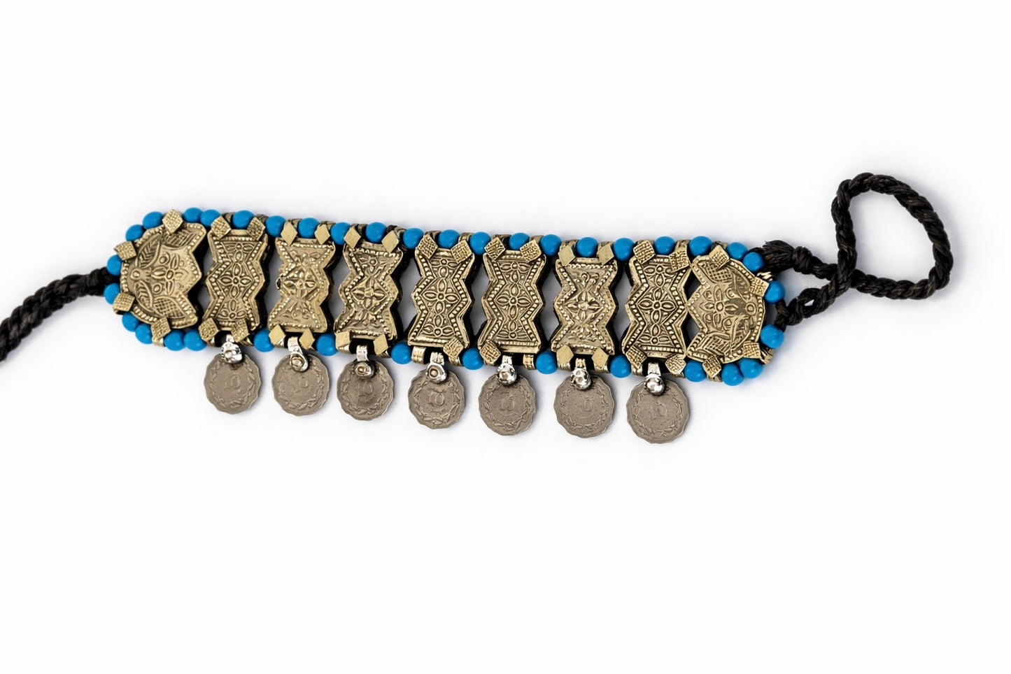 Turquoise Heritage Coin Choker